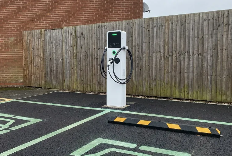 Energised EV charging hub ready for charger installer handover