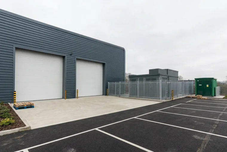 Completed commercial development with live utilities