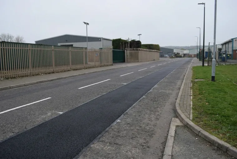 Completed infrastructure utility connection with adoptable reinstatement