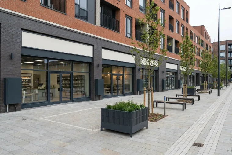 Completed mixed-use development with live utilities