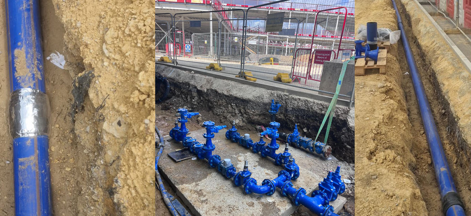Electrical infrastructure works on a development site